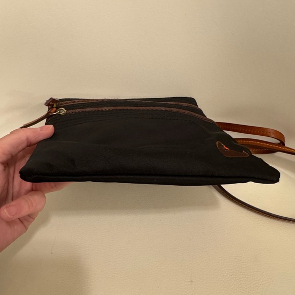 Dooney & Bourke Womens Crossbody Bag Black/Brown Zip Pockets Adjustable Strap - Picture 5 of 13